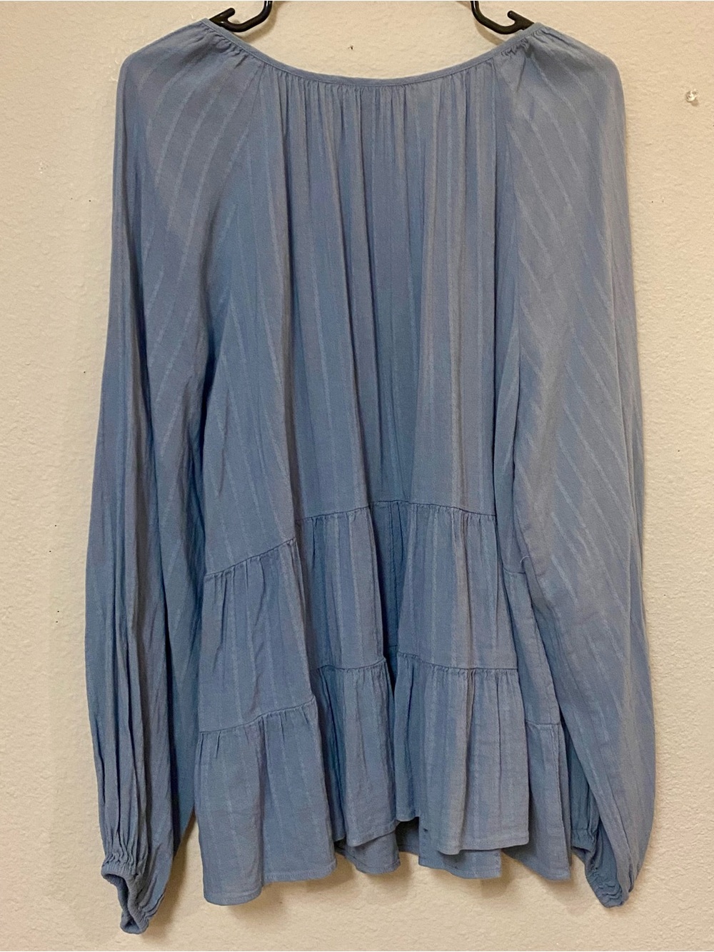 Torrid Baby Tiered Blue Button Down Babydoll Top - Size 0 - NWOT! - Picture 9 of 11
